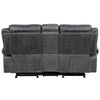 ACME Zubaida Dark Gray Polish Microfiber Power Motion Loveseat with USB Port Model LV04671
