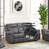 ACME Zubaida Dark Gray Polish Microfiber Power Motion Loveseat with USB Port Model LV04671