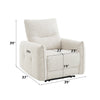 ACME Lalisa Cream Chenille Power Motion Recliner with USB Port Model LV04782