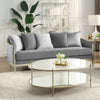 ACME Fernando Gray Chenille & Champagne Sofa with 5 Pillows Model LV04820