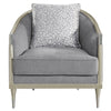 ACME Fernando Gray Chenille & Champagne Chair with Pillow Model LV04822