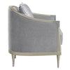 ACME Fernando Gray Chenille & Champagne Chair with Pillow Model LV04822