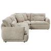 ACME Jonina Beige Chenille Sectional Sofa with 4 Pillows Model LV04840
