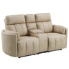 ACME Elison Dark Beige Polish Microfiber Motion Loveseat with Console Model LV05401