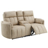 ACME Elison Dark Beige Polish Microfiber Motion Loveseat with Console Model LV05401