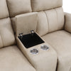 ACME Elison Dark Beige Polish Microfiber Motion Loveseat with Console Model LV05401