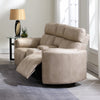 ACME Elison Dark Beige Polish Microfiber Motion Loveseat with Console Model LV05401