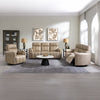ACME Elison Dark Beige Polish Microfiber Motion Loveseat with Console Model LV05401