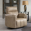ACME Elison Dark Beige Polish Microfiber Motion Glider Recliner with Swivel Model LV05402