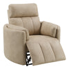 ACME Elison Dark Beige Polish Microfiber Motion Glider Recliner with Swivel Model LV05402