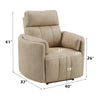 ACME Elison Dark Beige Polish Microfiber Motion Glider Recliner with Swivel Model LV05402