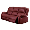 ACME Zuriel Red Synthetic Leather Motion Sofa Model LV52150