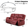 ACME Zuriel Red Synthetic Leather Motion Sofa Model LV52150
