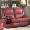 ACME Zuriel Red Synthetic Leather Motion Loveseat Model LV52151