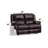 ACME Zuriel Brown Synthetic Leather Motion Loveseat Model LV52281