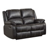 ACME Zuriel Black Synthetic Leather Motion Loveseat Model LV52286