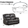 ACME Zuriel Black Synthetic Leather Motion Loveseat Model LV52286