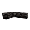 ACME Saul Black Leather Aire Power Motion Sectional Sofa Model LV54150