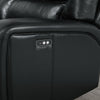 ACME Saul Black Leather Aire Power Motion Sectional Sofa Model LV54150