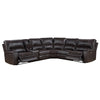 ACME Saul Espresso Leather Aire Power Motion Sectional Sofa Model LV54155