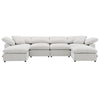 ACME Naveen Ivory Linen Modular Ottoman Model LV55132
