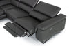 Divani Casa Maine Modern Dark Grey Eco Leather Left Facing Sectional Sofa With Recliner Model VGKNE9104-DK-GRY