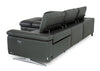 Divani Casa Maine Modern Dark Grey Eco Leather Left Facing Sectional Sofa With Recliner Model VGKNE9104-DK-GRY