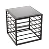 Modrest Malvo Modern Black & Glass End Table Model VGODLZ-215E-BLK-ET