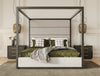 Modrest Manhattan Contemporary Canopy Grey Bed Eastern Model VGMA-BR-127-BED-EK