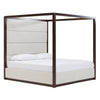 Modrest Manhattan Contemporary Canopy Brown Oak BedModel VGMA-BR-127-BED-CRY