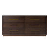Modrest Manhattan Contemporary Brown Oak And Gold DresserModel VGMA-BR-127-DRS-CRY