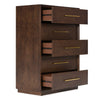 Modrest Manhattan Contemporary Brown Oak And Gold Chest Model VGMA-BR-127-CST-CRY