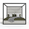 Modrest Manhattan Contemporary Canopy Grey BedModel VGMA-BR-127-BED