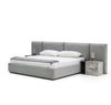 Queen Nova Domus Maranello Modern Grey Fabric Bed With Two Nightstands Model VGMABR-121-GRY-BED-Q