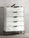 Nova Domus Marbella Italian Modern White Marble Chest Model VGACMARBELLA-CHEST