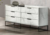 Nova Domus Marbella Italian Modern White Marble Dresser Model VGACMARBELLA-DRS