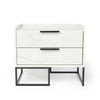 Nova Domus Marbella Italian Modern White Marble Nightstand Model VGACMARBELLA-NS