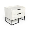 Nova Domus Marbella Italian Modern White Marble Nightstand Model VGACMARBELLA-NS