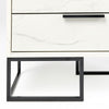 Nova Domus Marbella Italian Modern White Marble Nightstand Model VGACMARBELLA-NS