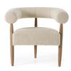 Modrest Marchland Modern Beige Fabric & Oak Accent Chair Model VGMF-L3175-BGE