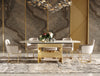 Modrest Marmot White Marble And Champagne Gold Dining Table Model VGVCT005-22-WHT