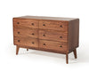 Modrest Marshall Mid Century Modern Brown Fabric & Walnut Bedroom Set Model VGMABR-39-SET