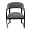Modrest Maury Modern Grey Fabric & Black Dining Chair Model VGMA-MI-1189-GRYBLK