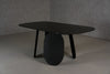 Modrest Maxine Modern Hammered Grey Glass Rectangular Dining Table Model VGYF-DT9002