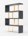 Modrest Maze Elm Grey & Gold Bookcase Model VGBBMT1303-GLD-BOOK