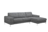Divani Casa Forli Modern Grey Fabric Right Facing Sectional Sofa Model VGMB-1071B-GRY-RAF