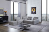 Divani Casa Chapel Modern Light Grey Fabric Sectional Sofa & Ottoman Model VGMB-1686-GRY