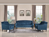 Divani Casa Carly Transitional Blue Velour Loveseat Model VGMB-1702-BLU-LOVE