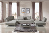 Divani Casa Baxter Modern Grey Fabric Sectional Sofa & Coffee Table Model VGMB-1766-GRY