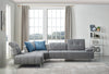 Divani Casa Nash Modern Grey Fabric Sectional Sofa Adjustable Backrest Model VGMB-1808-GRY